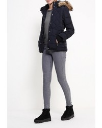 Женская темно-синяя куртка-пуховик от Jennyfer