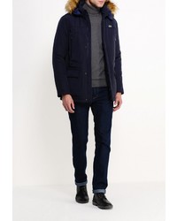 Мужская темно-синяя куртка-пуховик от Lacoste