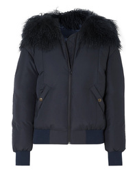 Женская темно-синяя куртка-пуховик от Mr & Mrs Italy