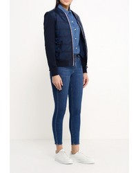 Женская темно-синяя куртка-пуховик от Mustang