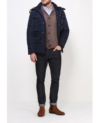 Мужская темно-синяя куртка-пуховик от Mythic