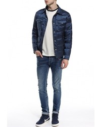 Мужская темно-синяя куртка-пуховик от Odri