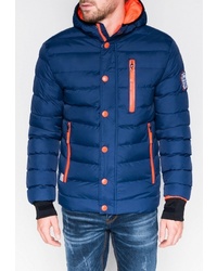 Мужская темно-синяя куртка-пуховик от OMBRE