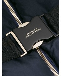 Женская темно-синяя куртка-пуховик от Versace Collection