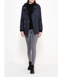 Женская темно-синяя куртка-пуховик от Softy