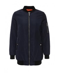 Женская темно-синяя куртка-пуховик от Softy