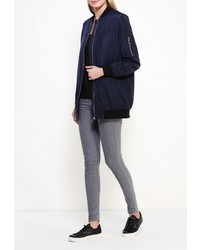 Женская темно-синяя куртка-пуховик от Softy