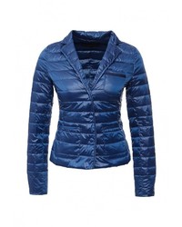 Женская темно-синяя куртка-пуховик от Trussardi Jeans