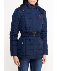 Женская темно-синяя куртка-пуховик от U.S. Polo Assn.