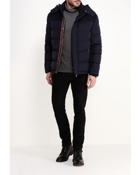 Мужская темно-синяя куртка-пуховик от Vanzeer