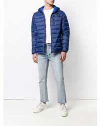 Мужская темно-синяя куртка-пуховик от Moose Knuckles