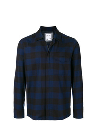 Мужская темно-синяя куртка-рубашка в шотландскую клетку от Altea