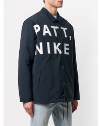 Мужская темно-синяя куртка-рубашка с вышивкой от Nike