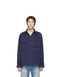 Мужская темно-синяя куртка-рубашка от Acne Studios