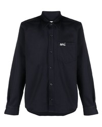 Мужская темно-синяя куртка-рубашка от Ami Paris