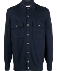Мужская темно-синяя куртка-рубашка от Brunello Cucinelli