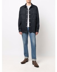 Мужская темно-синяя куртка-рубашка от Diesel