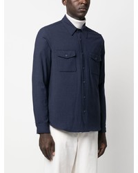 Мужская темно-синяя куртка-рубашка от Aspesi