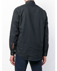 Мужская темно-синяя куртка-рубашка от Massimo Alba