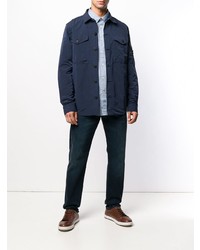 Мужская темно-синяя куртка-рубашка от Barbour