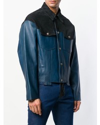 Мужская темно-синяя куртка-рубашка от Just Cavalli