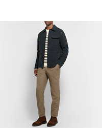 Мужская темно-синяя куртка-рубашка от Incotex