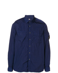 Мужская темно-синяя куртка-рубашка от CP Company