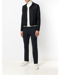 Мужская темно-синяя куртка-рубашка от Tagliatore