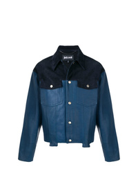 Мужская темно-синяя куртка-рубашка от Just Cavalli