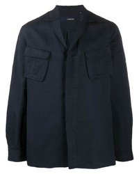 Мужская темно-синяя куртка-рубашка от Lardini