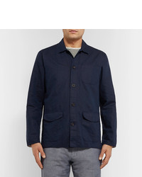 Мужская темно-синяя куртка-рубашка от Oliver Spencer