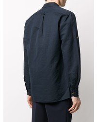 Мужская темно-синяя куртка-рубашка от Lardini