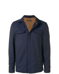 Мужская темно-синяя куртка-рубашка от Loro Piana