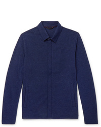Мужская темно-синяя куртка-рубашка от Loro Piana