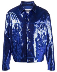 Мужская темно-синяя куртка-рубашка от Moschino