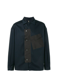 Мужская темно-синяя куртка-рубашка от Oamc