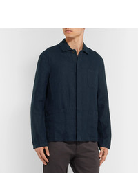 Мужская темно-синяя куртка-рубашка от Nn07