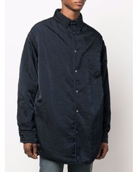 Мужская темно-синяя куртка-рубашка от Maison Margiela