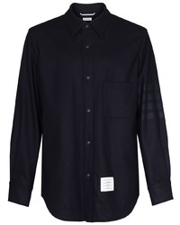 Мужская темно-синяя куртка-рубашка от Thom Browne