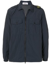 Темно-синяя куртка харрингтон от Stone Island