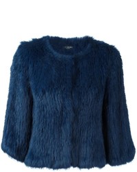 Женская темно-синяя куртка от Yves Salomon