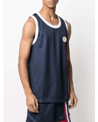 Мужская темно-синяя майка в сеточку от Telfar