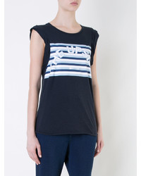 Женская темно-синяя майка с принтом от The Upside