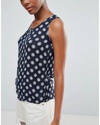 Женская темно-синяя майка с принтом от Vila