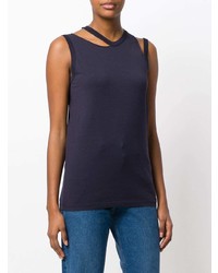 Женская темно-синяя майка от Maison Margiela