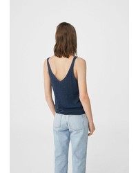 Женская темно-синяя майка от Mango