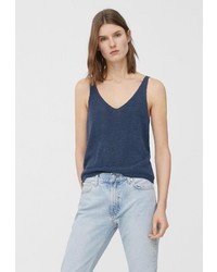 Женская темно-синяя майка от Mango