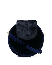 Темно-синяя меховая сумка через плечо от La Seine & Moi