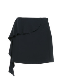 Темно-синяя мини-юбка с рюшами от Goen.J