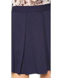 Темно-синяя мини-юбка со складками от Rebecca Minkoff